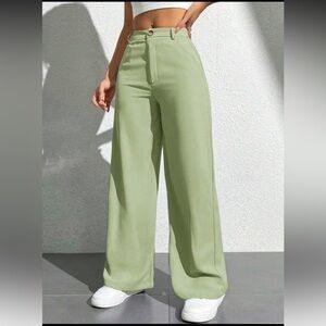 SHEIN Green Wide Leg Pants